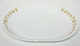 Vintage Corelle Corning Ware Butterfly Gold 12 1/2 " Oval Serving Platter Plate