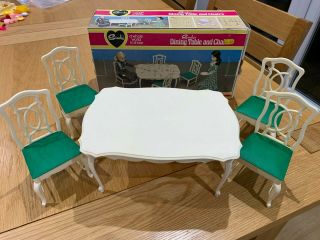 Sindy Dining Table And Chairs,  Boxed,  Pedigree