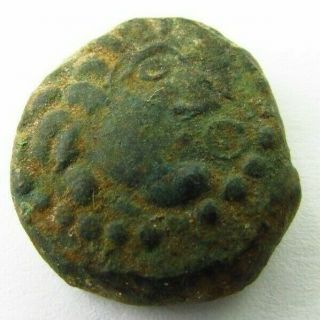 Ancient Celtic Veliocases Bronze Coin Circa 100 Bc (348)