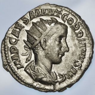 Roman,  Gordian Iii,  Silver Antoninianus (3.  56g),  Rome,  240 Ce,  Roma