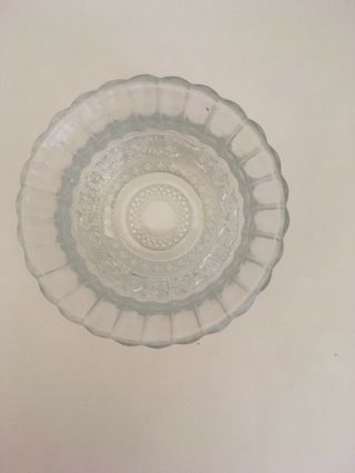 Vintage Kig Indonesia Trellis Fleur De Lis Diamond Dot 4 Inch Glass Bowl