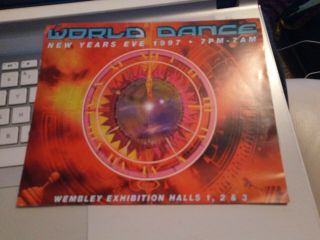 & World Dance Rave Flyer Flyers 31/12/97 A4 Wembley Exhibition Halls London