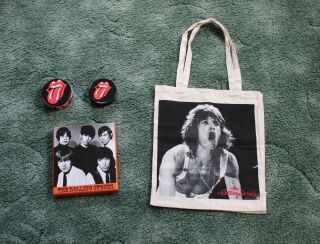 The Rolling Stones Tote Bag Featuring Mick Jagger Plus A Set Of 6 Coasters