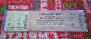 The Beatles Paul Mccartney Concert Ticket Private Event 2011