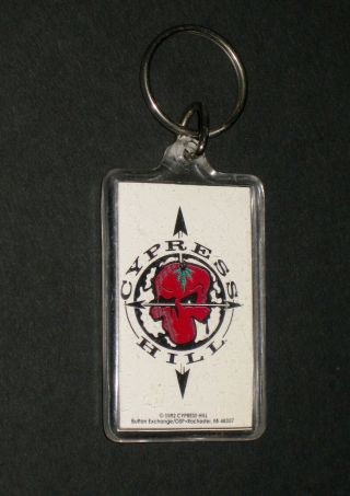 Cypress Hill Hip Hop Rap Keychain Red Skull & Weed Tour Logo 1992 Osp
