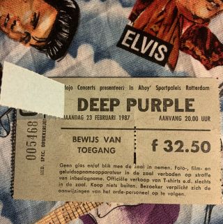 Deep Purple Ticket Stub Rotterdam 1987
