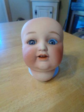 Antique Bisque Baby Doll Head Socket Head Marked My In Triangle/30/4 5 " Repair?