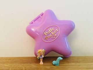 Vintage Bluebird Polly Pocket 1992 Fairy Fantasy Star Shaped Playcase,  100