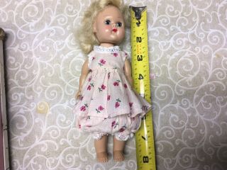 Vintage 1950’s Vogue Ginny Doll,  Blonde W/ Pink Carry Case Trunk And Clothes