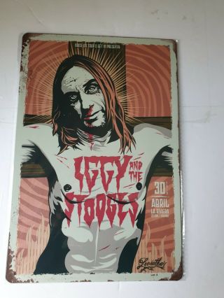 Iggy Pop And The Stooges Metal Sign Plaque Poster American Punk