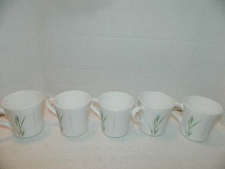 Corning Usa " Shadow Iris " Coffee Tea Mug Cup Set Of 5