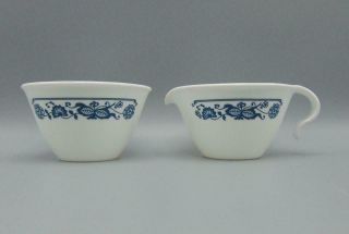 Corning Corelle Old Town Blue 2 1/4 " Creamer And Sugar Bowl