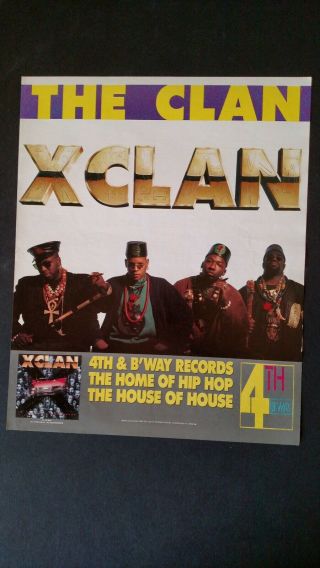 X Clan.  The Clan 1990 Promo Poster Ad