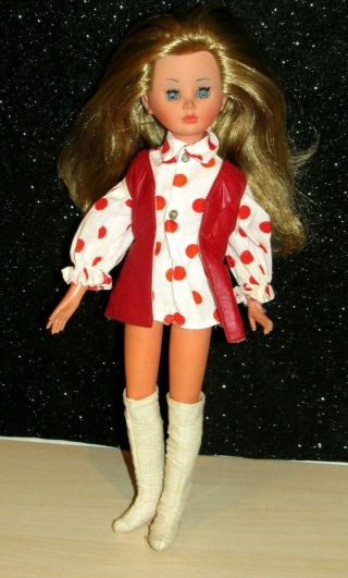 Vintage Italocremona 15 " Corinne Mod Italy Doll Blonde Mod Clothing