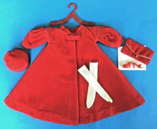 Vintage Barbie Red Flare Outfit 939 Complete & Heels,  Gloves,  Hat,  Bag