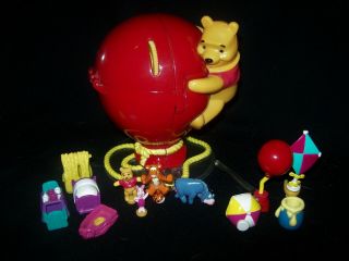 Euc 100 Complete Disney Polly Pocket Winnie The Pooh Red Balloon