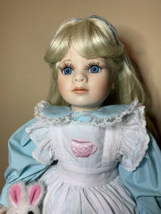 Knickerbocker Marie Osmond Fairy Tale Alice In Wonderland Porcelain Doll 19”