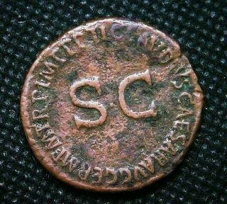As Germanicus,  Claudius Caesar Father Honor Strike,  Ad 50 - 54,  9.  9 Gr,  Ae28.  6mm