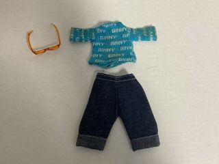 Vintage Vogue Ginny Doll “let’s Meet For A Coke” Outfit Jeans,  Shirt & Glasses