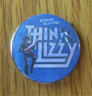 Thin Lizzy Vintage Metal Button Badge From The 1980 