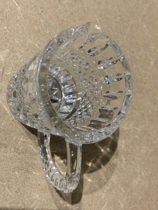Vintage Crystal Cut Glass Creamer Unknown Pattern Clear 3 Inch 2