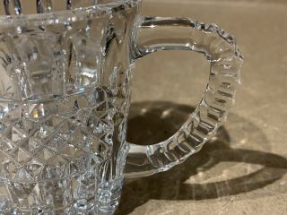 Vintage Crystal Cut Glass Creamer Unknown Pattern Clear 3 Inch 3