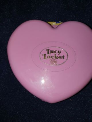 Polly Pocket Lucy Locket Heart House Play Set 1992 Vintage Bluebird Carry Case