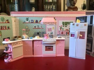 Barbie 1995 Kitchen Bundle Sink Dishwasher Cooker Double Fridge Accessories