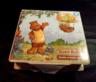 Vintage Teddy Ruxpin Book - N - Tape Along 6 Cassette And Book Holder - Empty