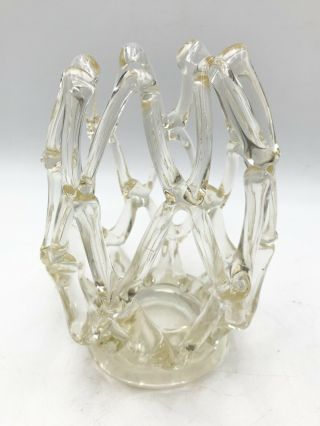 Vintage Hand Blown Art Glass Vase.  Abstract Design
