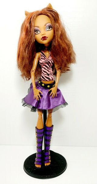 Monster High Doll Frightfully Tall Ghouls Clawdeen Wolf,  17 Inch Doll Plus Stand
