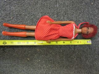 Vintage Japan 1966 Red Hair Black African American Barbie W/ Clothes Dress Boots