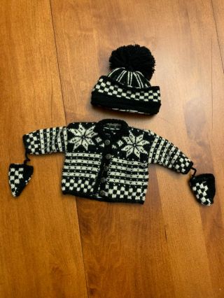American Girl Doll Kirsten Knit Woolens Sweater,  Mittens,  And Hat Vgc