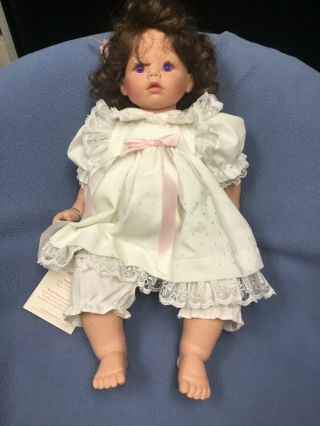 Susan Wakeen Doll 1989 “ Little Wakeen “ 20 " Vintage Doll,  With Purple Eyes