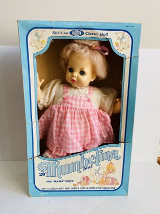 Vintage Ideal Thumbelina Doll W Box Baby Girl Cute