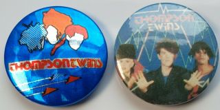 Thompson Twins Vintage Button Badges Post Punk Wave Synth Pop 80 