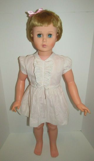 Vintage Doll Ideal Playpal Type Gabby Pull String Talks Walks Repair? 1960s 36”