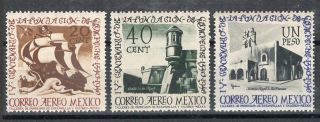 Mexico 1940 Air Mail Stamp Sc.  C 113/5 Mnh