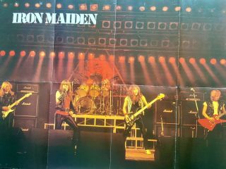 Iron Maiden Poster 1982 33” X 24” - Early Bruce Photo - (metal Fury 2) Nwobhm,