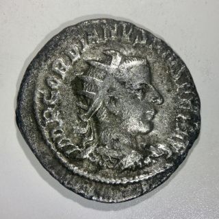 Roman Empire: Silver Antoninianus Of Gordian Iii ——— Youngest Emperor At 13