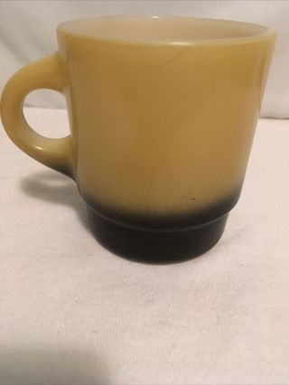 Anchor Hocking Fire King Vintage Coffee Mug Cup Black And Yellow