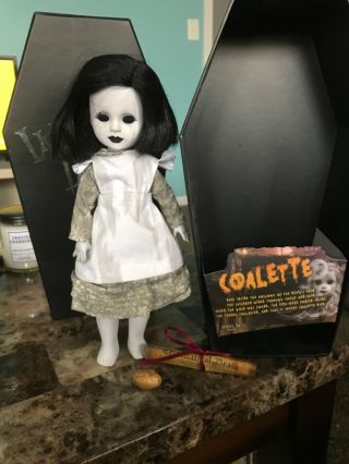 Living Dead Doll Coalette - Series 34 - With Death Certificate & " Gold " Nugget Euc