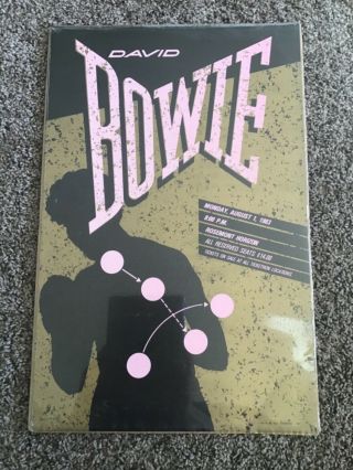 David Bowie 1983 Serious Moonlight Tour Promotional Poster For Rosemont Horizon