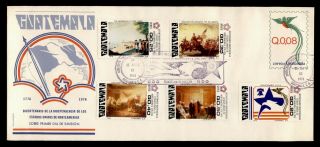 Dr Who 1976 Guatemala Fdc Bicentenary Usa Independence C215820