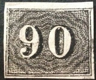 Brazil 1850 90 R Black Stamp Vfu