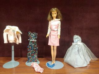 Vintage 1965 Brunette Francie Barbie Doll W/straight Body & Bendable Legs Japan