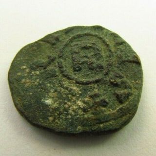 Crusaders County Of Tripoli Bohémond V C.  1233 - 1251 Ad Bronze Æ Pougeoise (581)