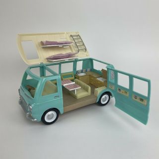 Sylvanian Families Campervan Vehicle Playset Toy - Bunk Beds,  Kitchen,  Table Vgc