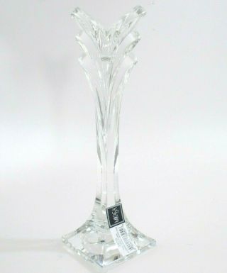 Mikasa Crystal Glass Art Deco Candle Holder 9 " Germany