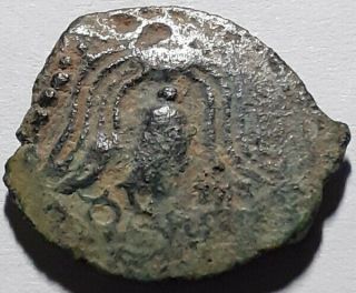 Ancient Roman Judaea Herodian Kingdon Herod Ii Archelaus 1 Prutah Bronze Coin